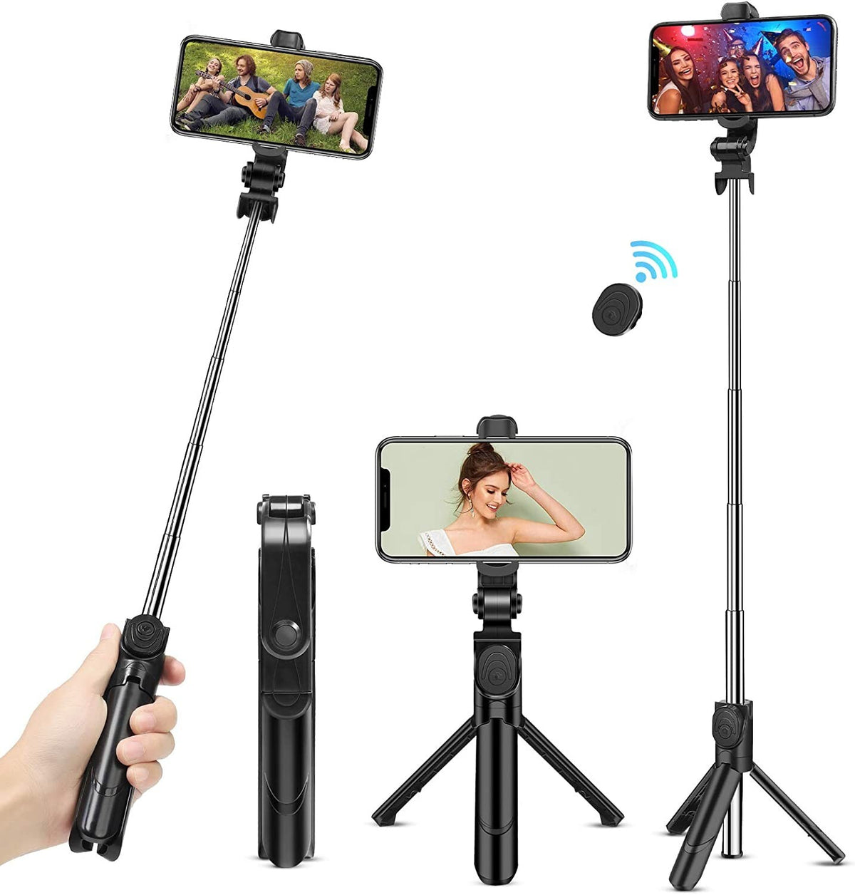 SnapGlide Max - Bluetooth Selfie-Stick-Stativ