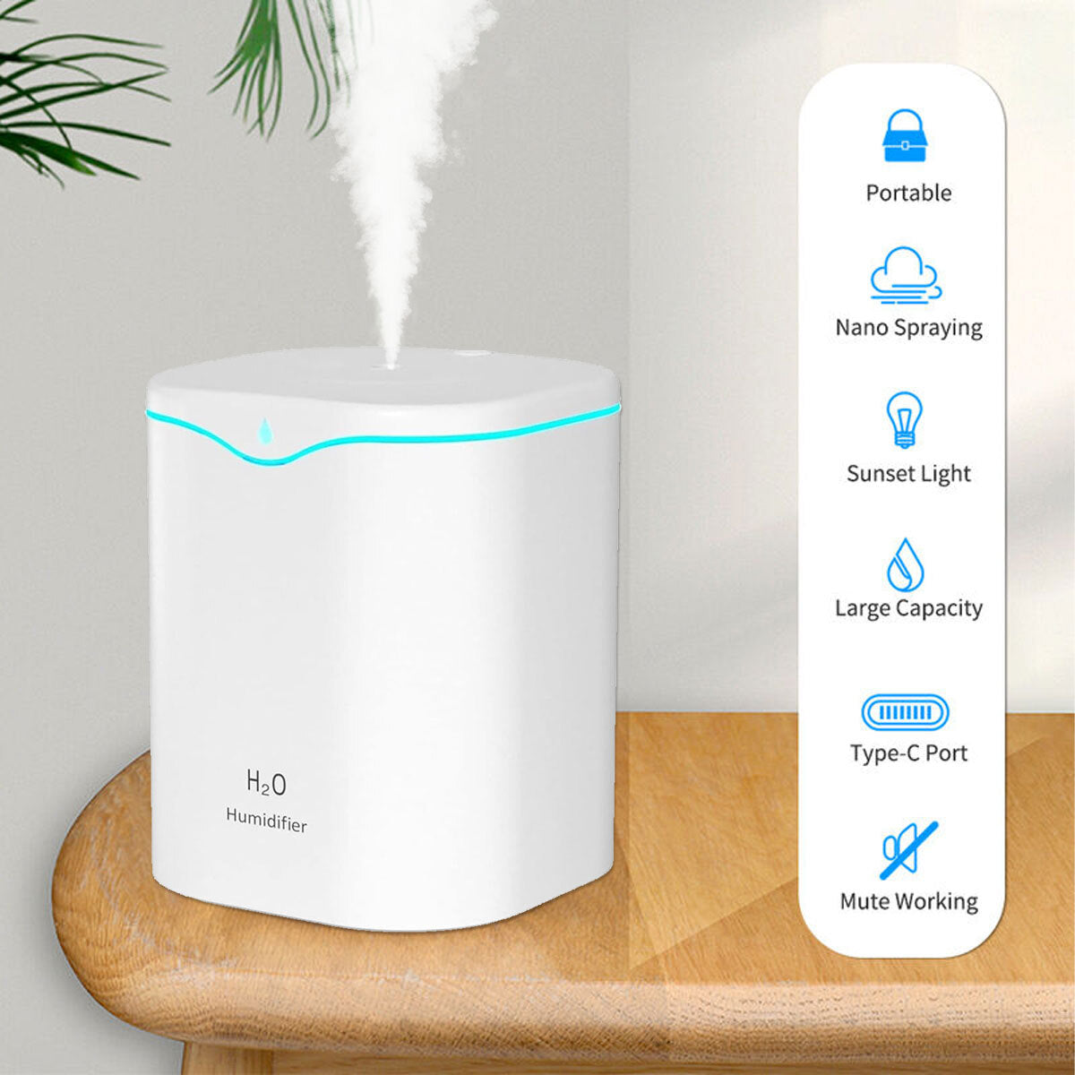 MistyDrop - Tragbarer Nebel-Luftbefeuchter