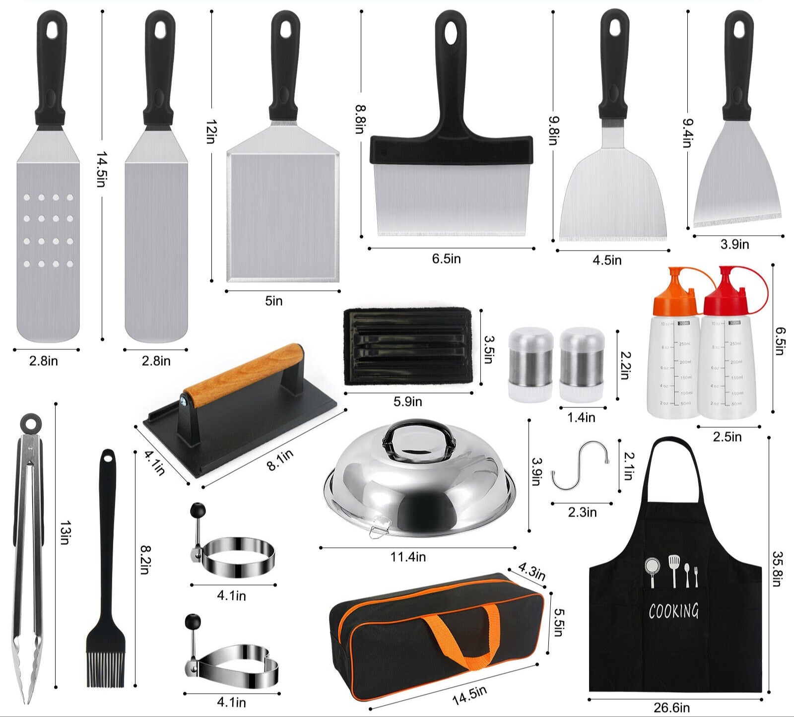 GrillGrasp Elite – BBQ Spachtelset aus Edelstahl