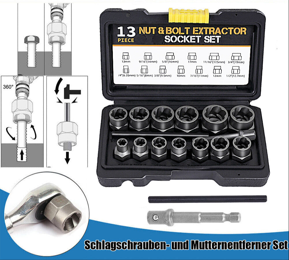 NutGone - Set zum Entfernen von beschädigten Schraubenmuttern