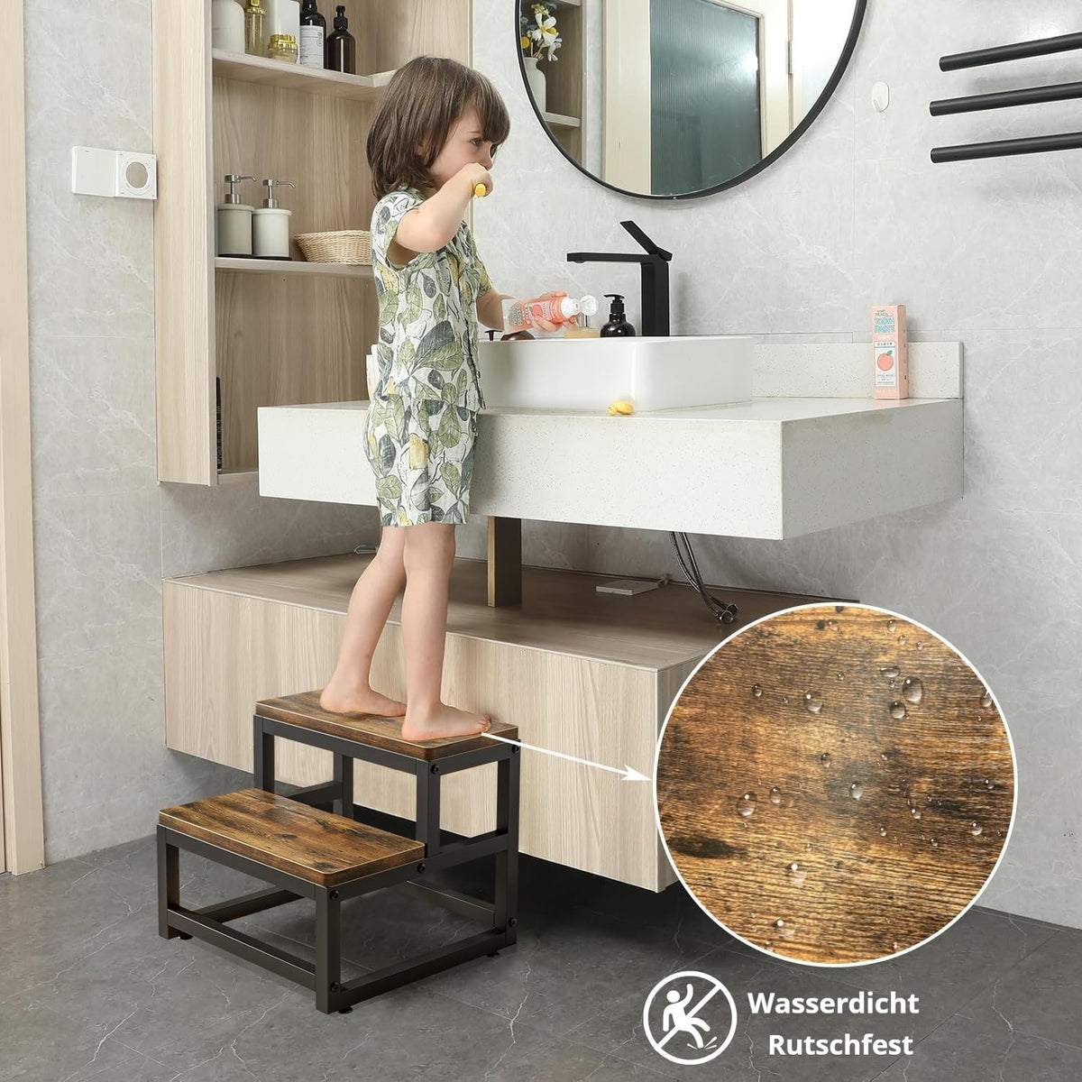 ZweiSchritt – Holzhocker für Kinder