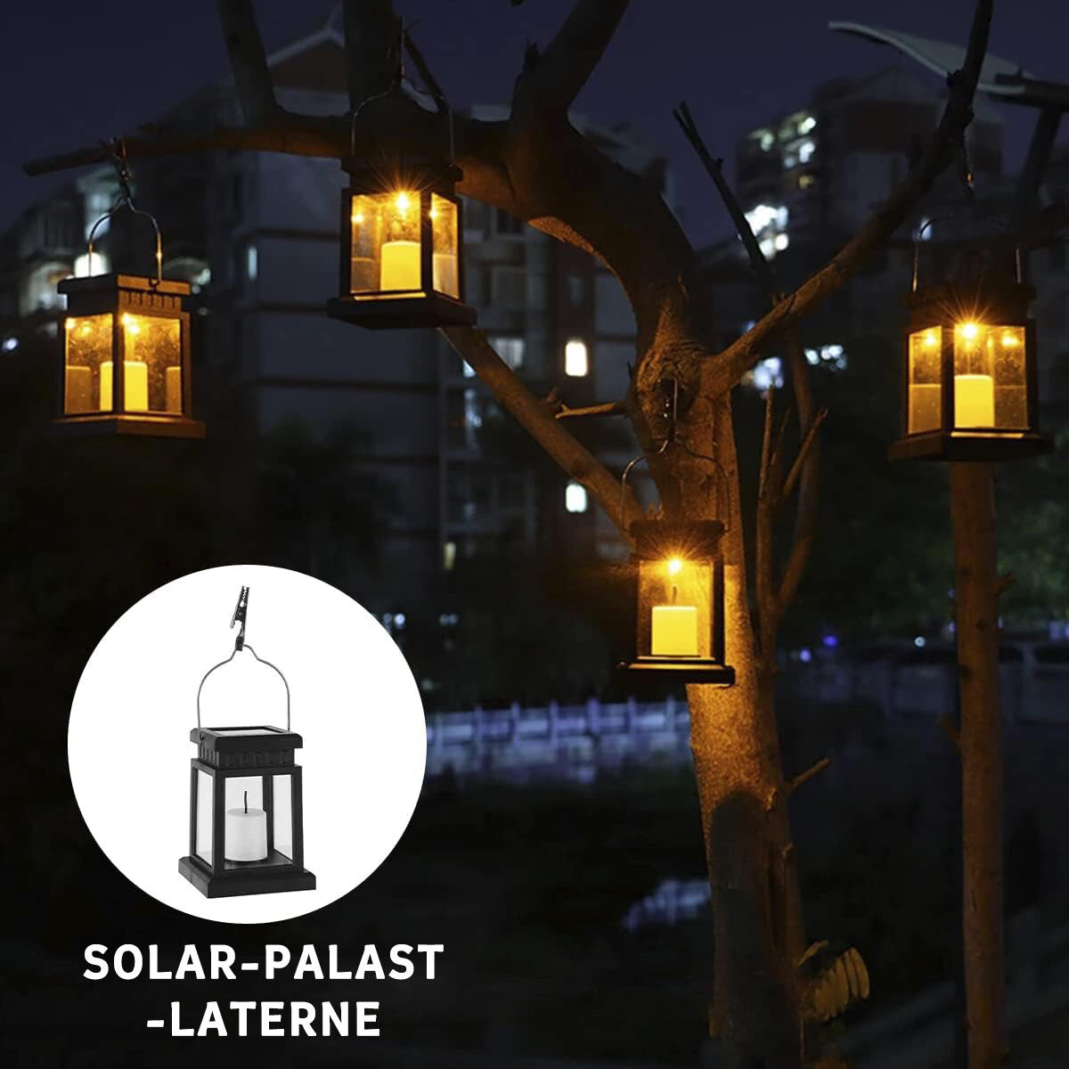 LichtOase – Solar Hängende Kerzenlaternen