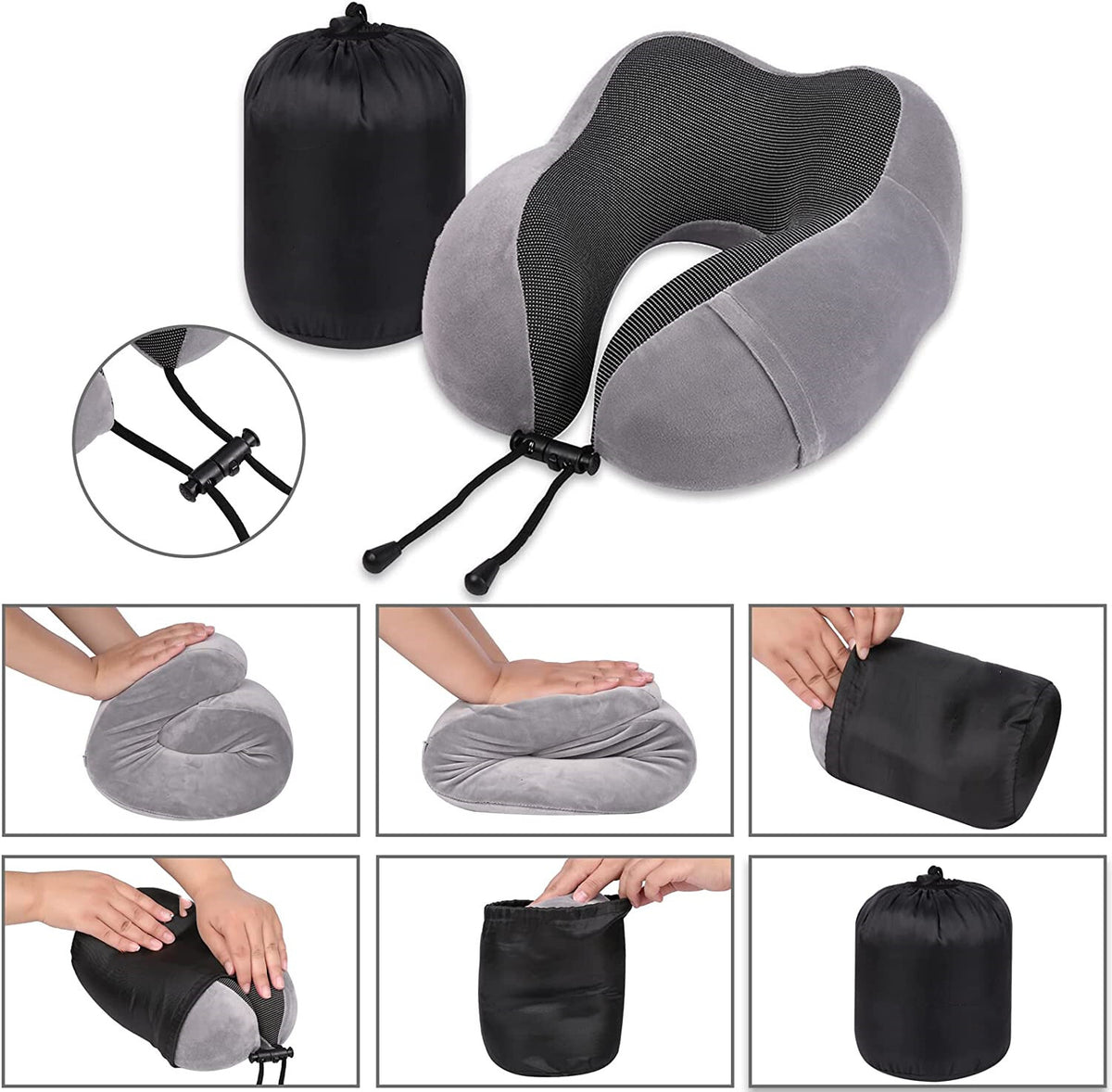 DreamEase – Reisekissen aus Memory-Schaum für den Nacken