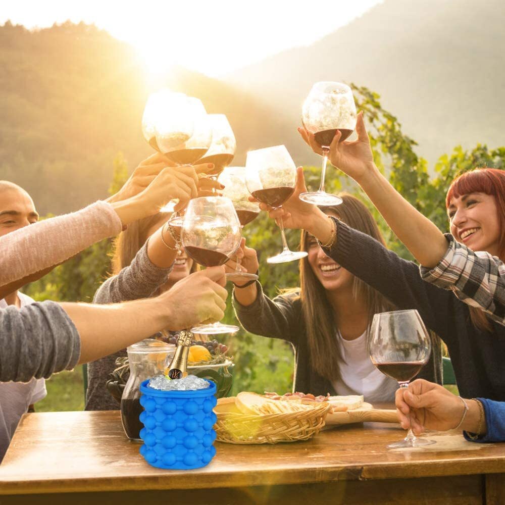 CubeCrafter - Silikon-Eiswürfelbehälter mit Deckel