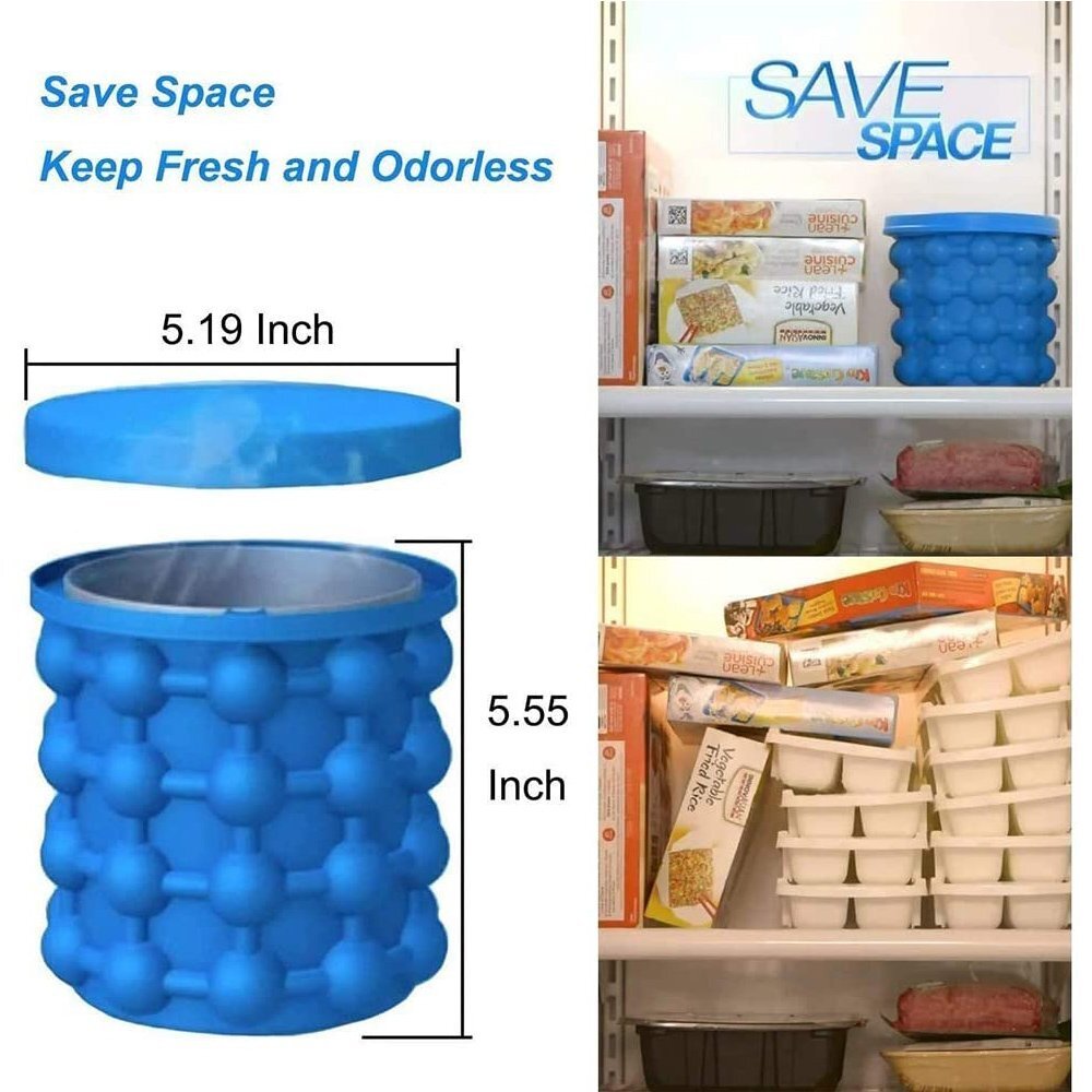 CubeCrafter - Silikon-Eiswürfelbehälter mit Deckel