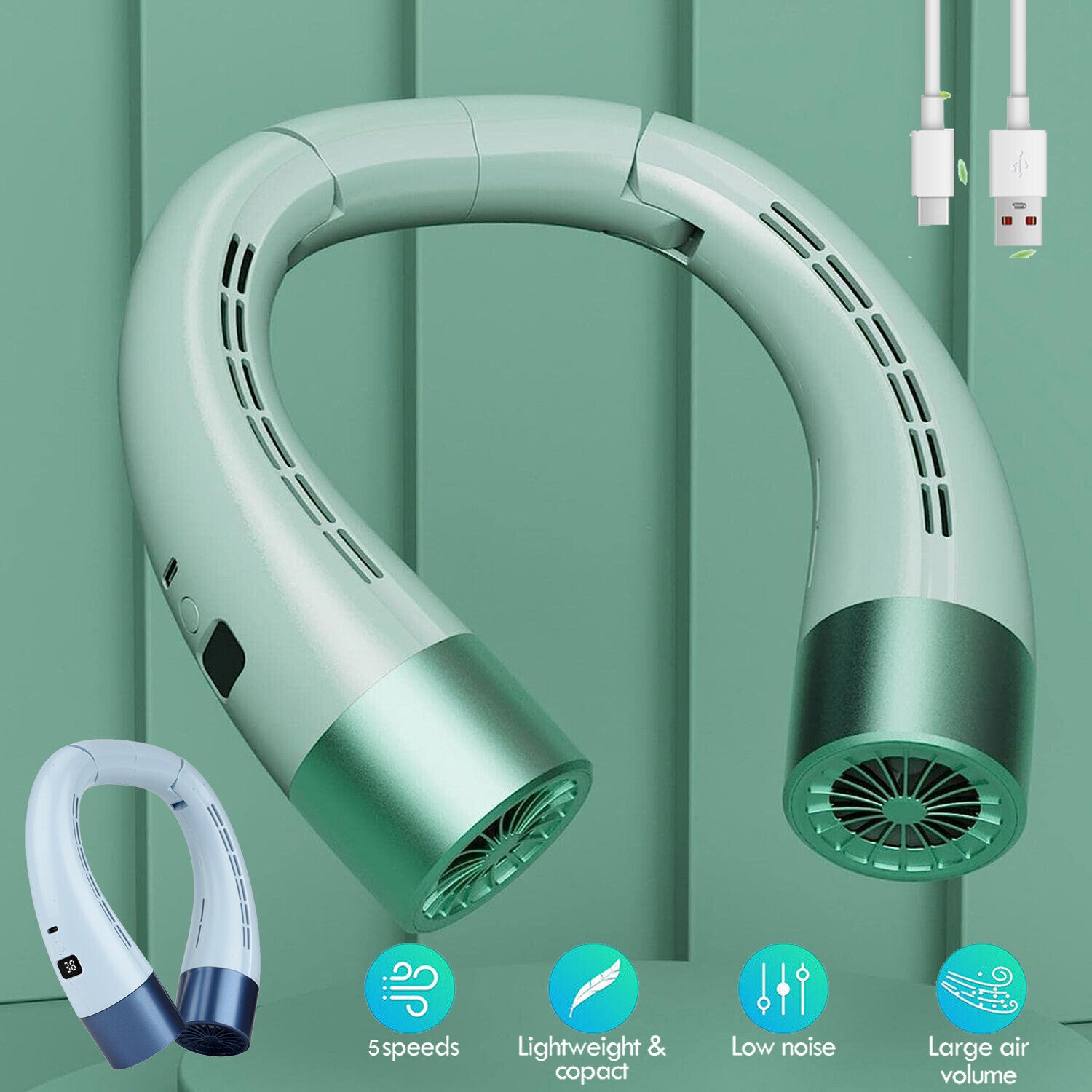 SommerBrise – Tragbarer Nackenkühlventilator