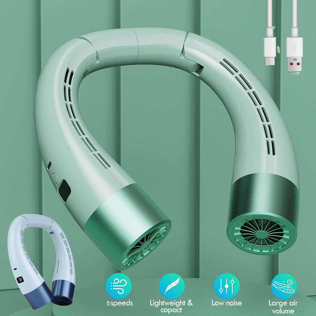 SommerBrise – Tragbarer Nackenkühlventilator