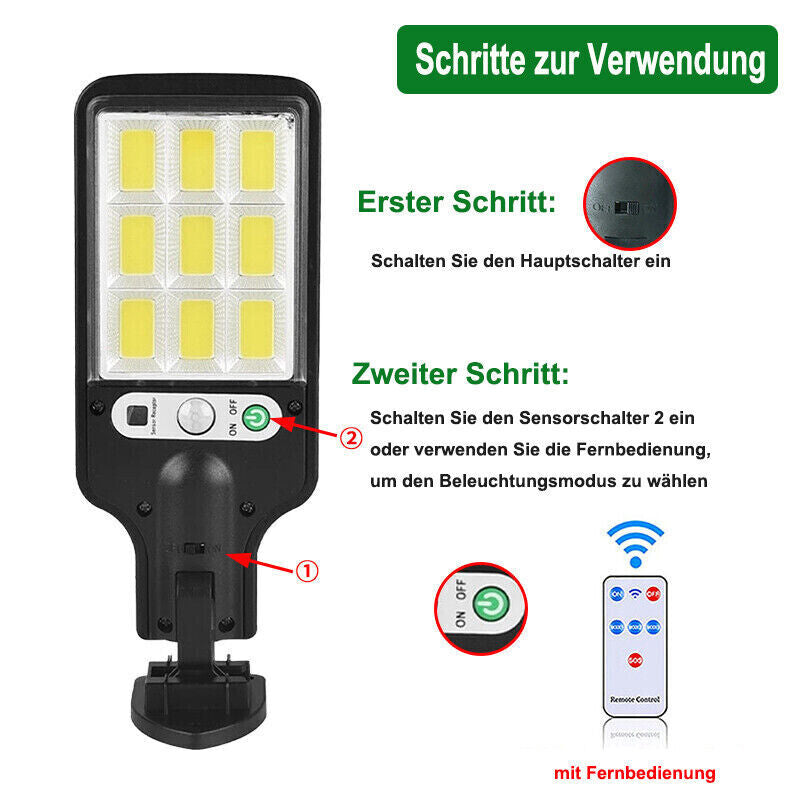 SicherLicht – Solar Bewegungsmelder Außenleuchte