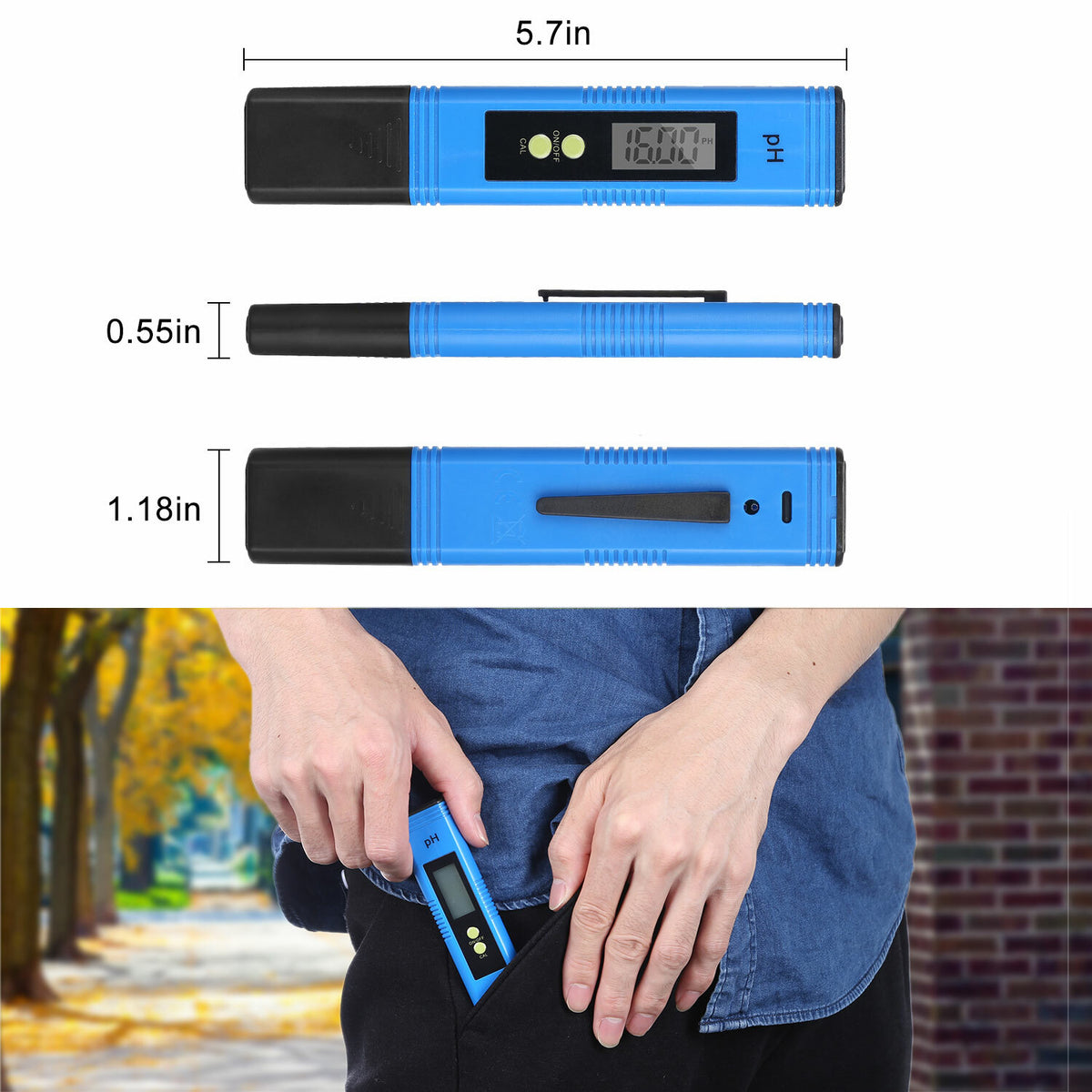 AquaGenau - Digitales pH-Meter &amp; TDS EC Tester Set