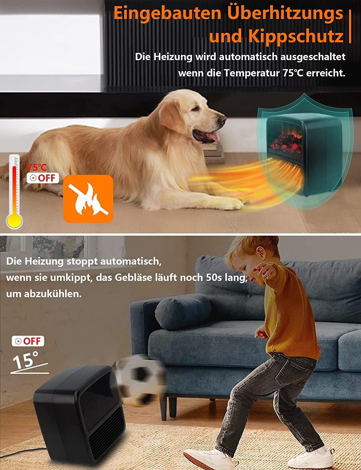 HeizFlair – Tragbarer Keramik-Elektroheizer