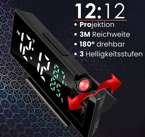 LichtMoment – Projektionswecker mit 180° drehbarem Display