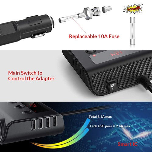CarPowerMax – Autoladegerät-Adapter