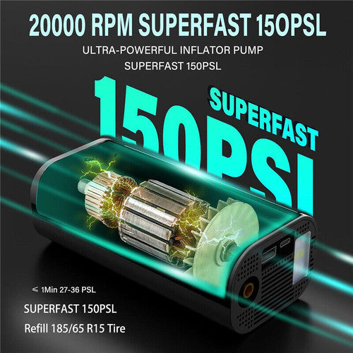 AirSonic - Tragbarer Auto Reifenkompressor