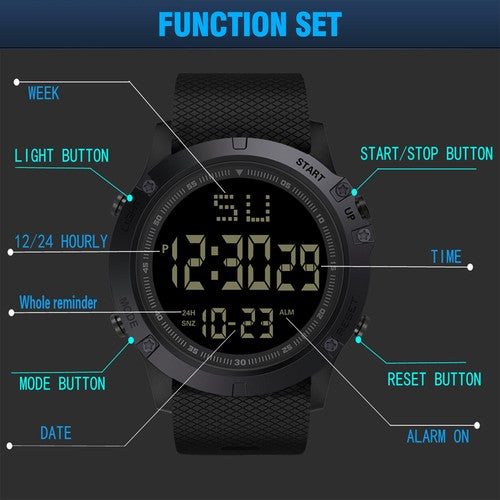 TimePro Max – Digitale Sportuhr für Herren