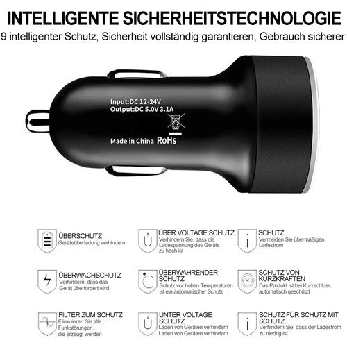 VoltX DuoCharge – USB-Autoladegerät-Adapter