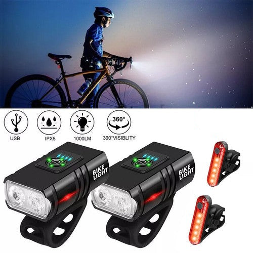 CycloLite - Wiederaufladbares Fahrradlicht Set