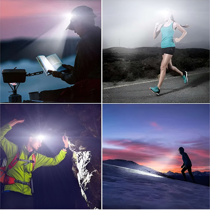 AdventurePro - LED-Stirnlampe mit Powerbank