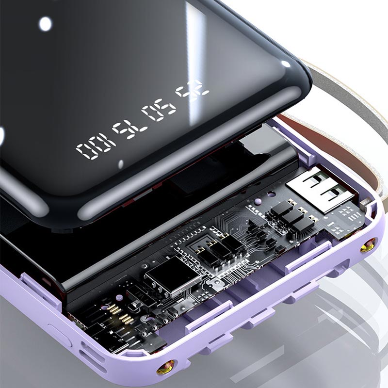 ChargeEase Pro - Schnelllade-Powerbank mit integrierten Kabeln