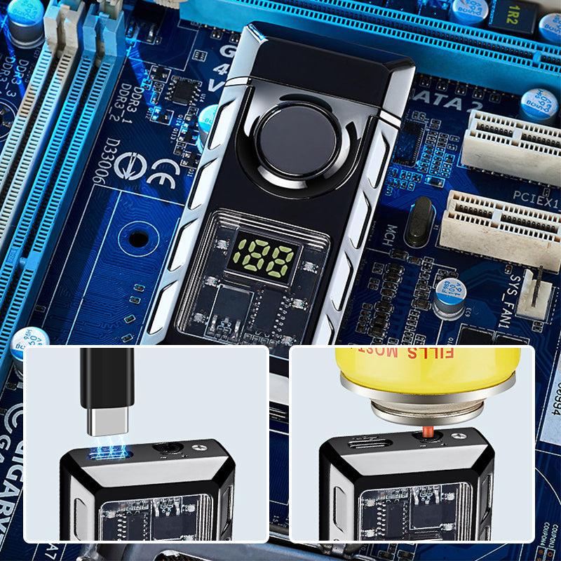 IgnitePro - Wiederaufladbares Doppelflammen-Feuerzeug