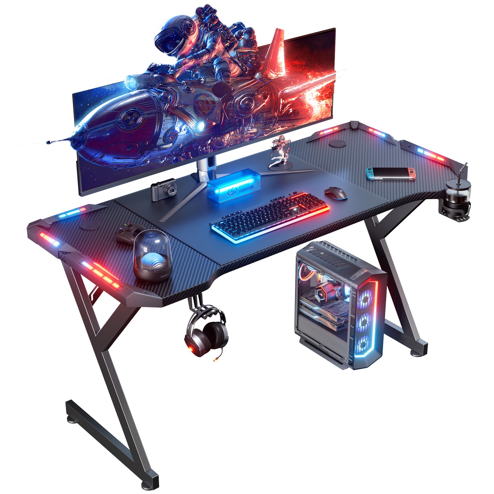 NovaEdge – Gaming-Schreibtisch mit RGB-Beleuchtung
