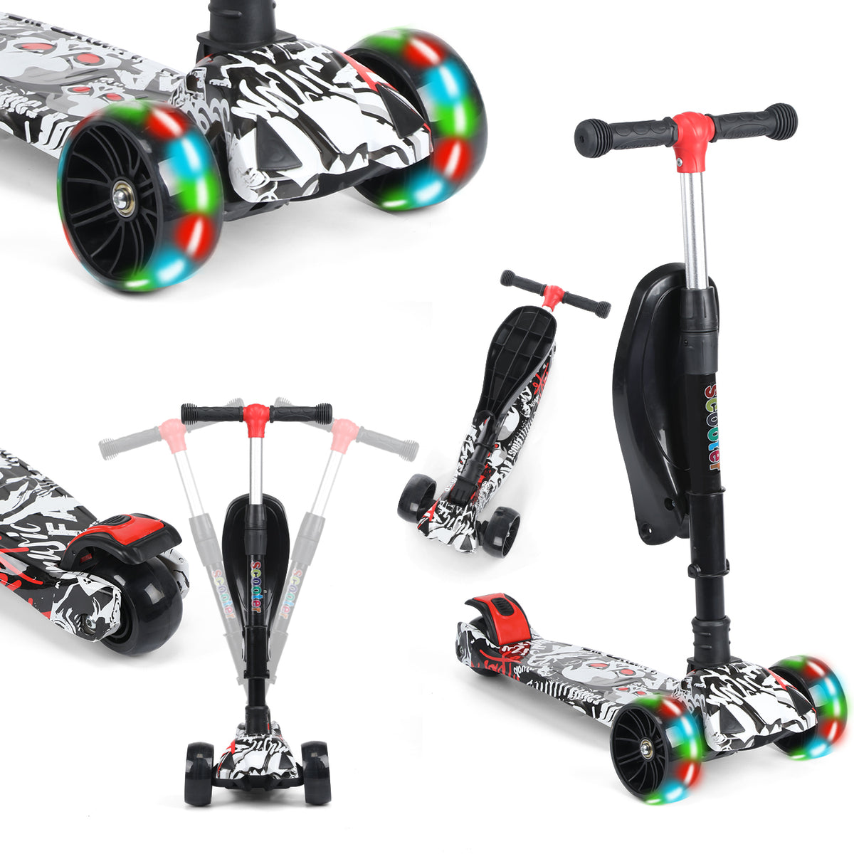 SwiftRide - Kinder Roller mit LED Rädern